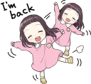 👋 emoji A little girl Sticker (Menhera-chan Style) ENG :: @line_stickers Telegram sticker 16 of 40