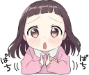 👏 emoji A little girl Sticker (Menhera-chan Style) :: @line_stickers Telegram sticker 13 of 40