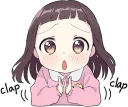 👏 emoji A little girl Sticker (Menhera-chan Style) ENG :: @line_stickers Telegram sticker 13 of 40