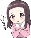 😢 emoji A little girl Sticker (Menhera-chan Style) :: @line_stickers Telegram sticker 17 of 40