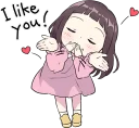 😍 emoji A little girl Sticker (Menhera-chan Style) ENG :: @line_stickers Telegram sticker 24 of 40
