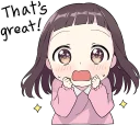 😍 emoji A little girl Sticker (Menhera-chan Style) ENG :: @line_stickers Telegram sticker 12 of 40