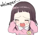 😭 emoji A little girl Sticker (Menhera-chan Style) ENG :: @line_stickers Telegram sticker 19 of 40