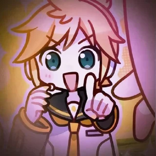 📀 emoji 𝐋𝐞𝐧 𝐊𝐚𝐠𝐚𝐦𝐢𝐧𝐞 ✩ೄྀ Telegram sticker 17 of 54