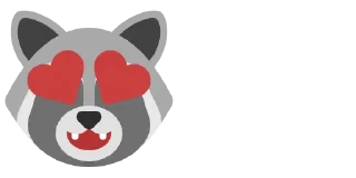 😍 emoji Raccoon 🦝 Telegram sticker 21 of 41