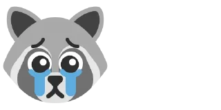 😭 emoji Raccoon 🦝 Telegram sticker 10 of 41