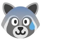 😰 emoji Raccoon 🦝 Telegram sticker 24 of 41