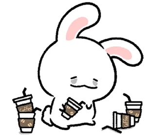 ⭐ emoji ミヨンミヨン バニー 2 @moe_sticker_bot Telegram sticker 7 of 24