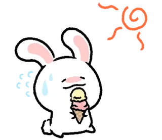 ⭐ emoji ミヨンミヨン バニー 2 @moe_sticker_bot Telegram sticker 19 of 24