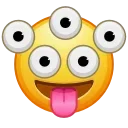 😜 emoji Crazy Emoji 1 @xkysluv Telegram sticker 19 of 120