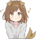 Sticker from Dog girls sticker ENG :: @line_stickers