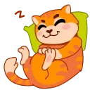😴 emoji Кот Батон @FOXDIZIGNERLIFE Telegram sticker 15 of 17