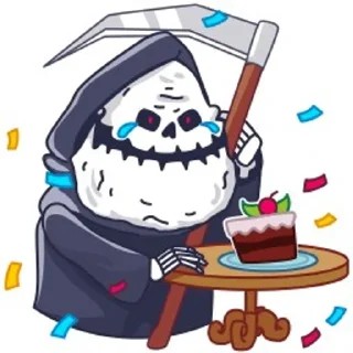 🥳 emoji Смерть с косой Telegram sticker 14 of 48
