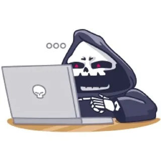 😐 emoji Смерть с косой Telegram sticker 15 of 48