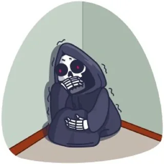 🤫 emoji Смерть с косой Telegram sticker 23 of 48