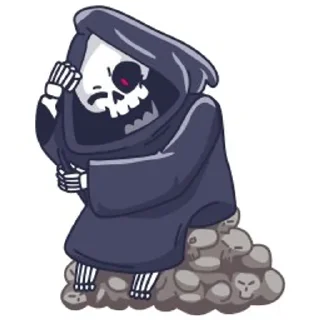 🤔 emoji Смерть с косой Telegram sticker 13 of 48