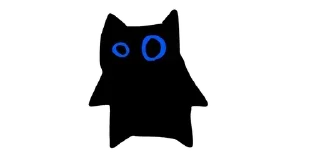 Sticker from black cats 🔳 @unhomee_st.