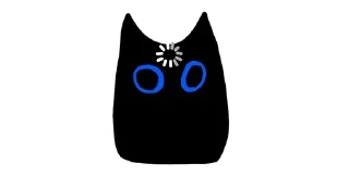 Sticker from black cats 🔳 @unhomee_st.