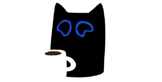 Sticker from black cats 🔳 @unhomee_st.