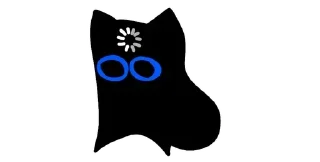 Sticker from black cats 🔳 @unhomee_st.