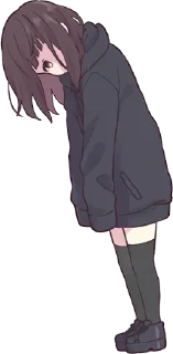 😶 emoji Menhera Chan @duishenov_talgat Telegram sticker 15 of 120
