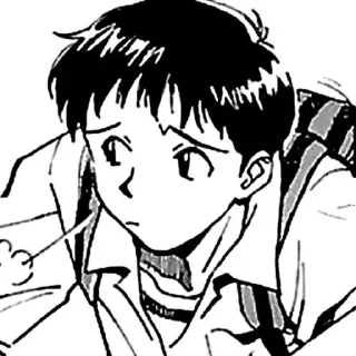 😮‍💨 emoji shinji ikari manga by @shutyaoo Telegram sticker 14 of 44