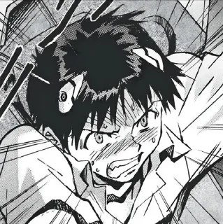 Sticker from shinji ikari manga by @shutyaoo