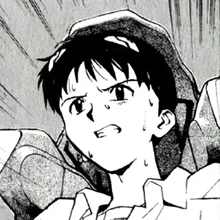 Sticker from shinji ikari manga by @shutyaoo
