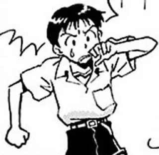 😱 emoji shinji ikari manga by @shutyaoo Telegram sticker 21 of 44