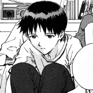 😞 emoji shinji ikari manga by @shutyaoo Telegram sticker 23 of 44