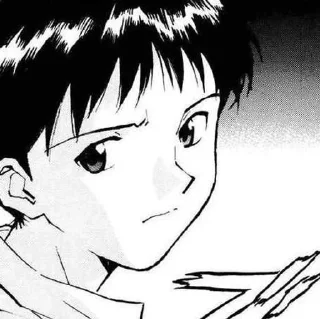 🫠 emoji shinji ikari manga by @shutyaoo Telegram sticker 17 of 44