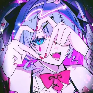 🌟 emoji 🍒 ❗Pury pury Miku-chan❗🍒 by ⒺⓃ Telegram sticker 5 of 59