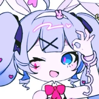 🌟 emoji 🍒 ❗Pury pury Miku-chan❗🍒 by ⒺⓃ Telegram sticker 11 of 59