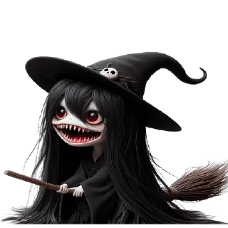 🧹 emoji Ведьмочка-тян @Nyasticks Telegram sticker 16 of 34