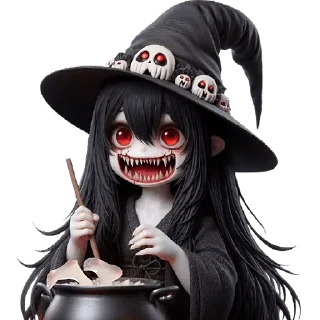 ☕️ emoji Ведьмочка-тян @Nyasticks Telegram sticker 20 of 34