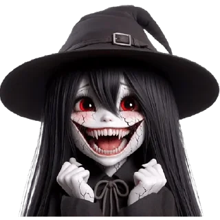 🥳 emoji Ведьмочка-тян @Nyasticks Telegram sticker 3 of 34
