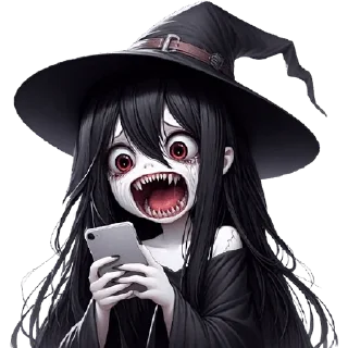 📱 emoji Ведьмочка-тян @Nyasticks Telegram sticker 12 of 34