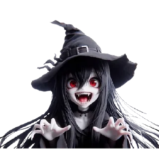 👹 emoji Ведьмочка-тян @Nyasticks Telegram sticker 18 of 34