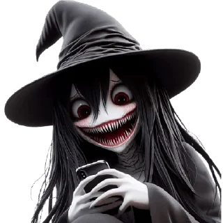 😁 emoji Ведьмочка-тян @Nyasticks Telegram sticker 14 of 34