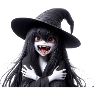 🥶 emoji Ведьмочка-тян @Nyasticks Telegram sticker 6 of 34