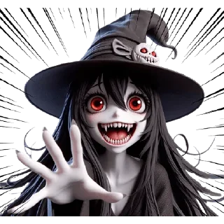 ✋ emoji Ведьмочка-тян @Nyasticks Telegram sticker 21 of 34