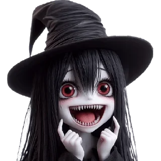 😛 emoji Ведьмочка-тян @Nyasticks Telegram sticker 9 of 34