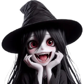 🤪 emoji Ведьмочка-тян @Nyasticks Telegram sticker 1 of 34