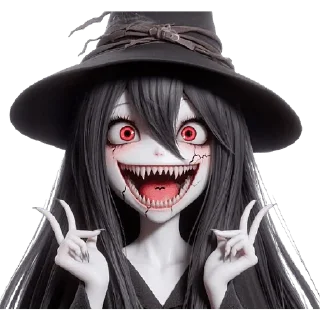 ✌️ emoji Ведьмочка-тян @Nyasticks Telegram sticker 5 of 34