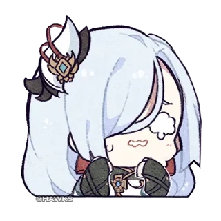 😢 emoji Шэнь Хэ 🤍 Telegram sticker 2 of 42
