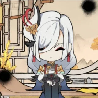 😁 emoji Шэнь Хэ 🤍 Telegram sticker 6 of 42