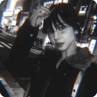 Sticker from Karina ae bw by @archshushu