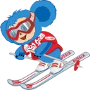 ⛷ emoji Чебурашка @StikerDi Telegram sticker 15 of 15
