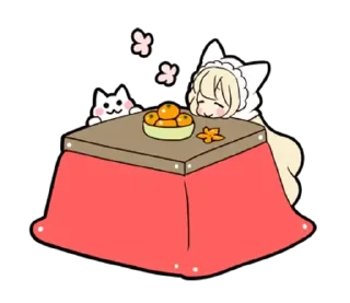 🍊 emoji snow girls ` | By: @wexsavi ❄️ Telegram sticker 20 of 40