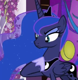 😒 emoji Luna | @MyLittlePony_bots Telegram sticker 17 of 90